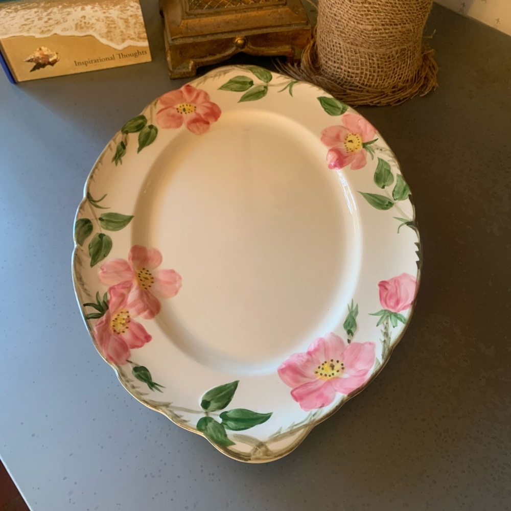 VINTAGE, Franciscan Ware, DESERT ROSE serving platter, OVAL 14 wide and 10 tall.